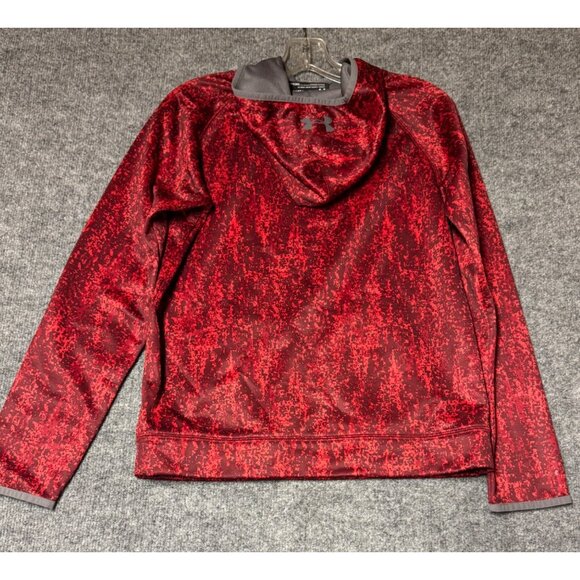 Under Armour boys large Hooded Red & Gray ColdGear Sweatshirt - Picture 10 of 15